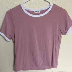 Blush T- Shirt with white collar